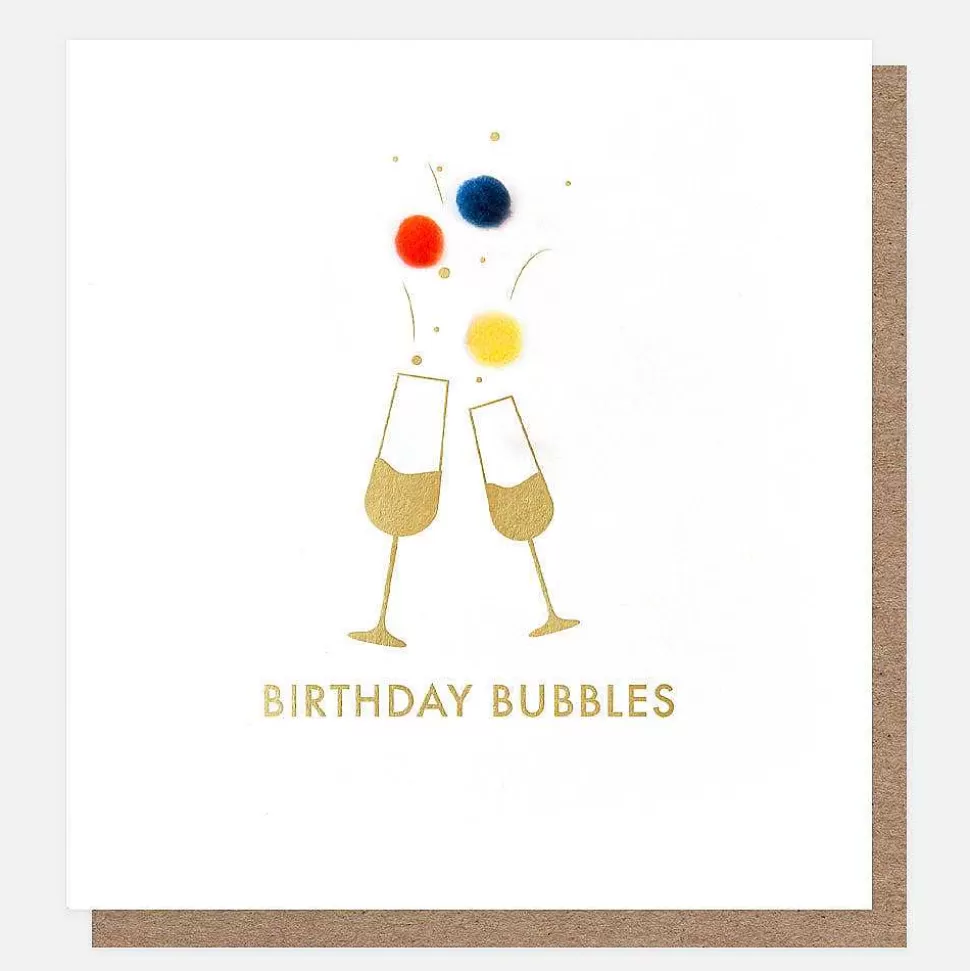 Flash Sale Mini Poms Bubbles Birthday Card For Her