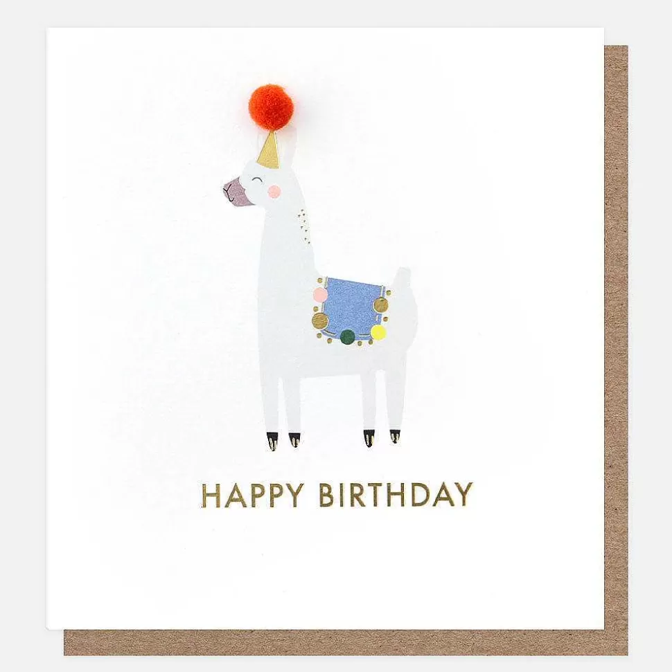 Cheap Mini Poms Llama Birthday Card For Them