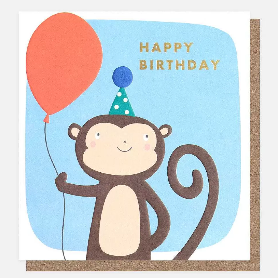 New Monkey Birthday Card For Kids