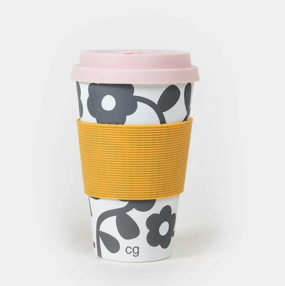 Sale Mono Floral Eco Travel Mug Kitchen Accessories