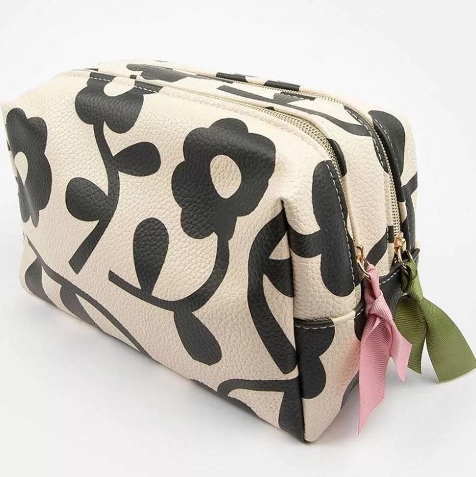 Fashion Mono Floral Large Travel Wash Bag Cosmetic Bags & Wash Bags