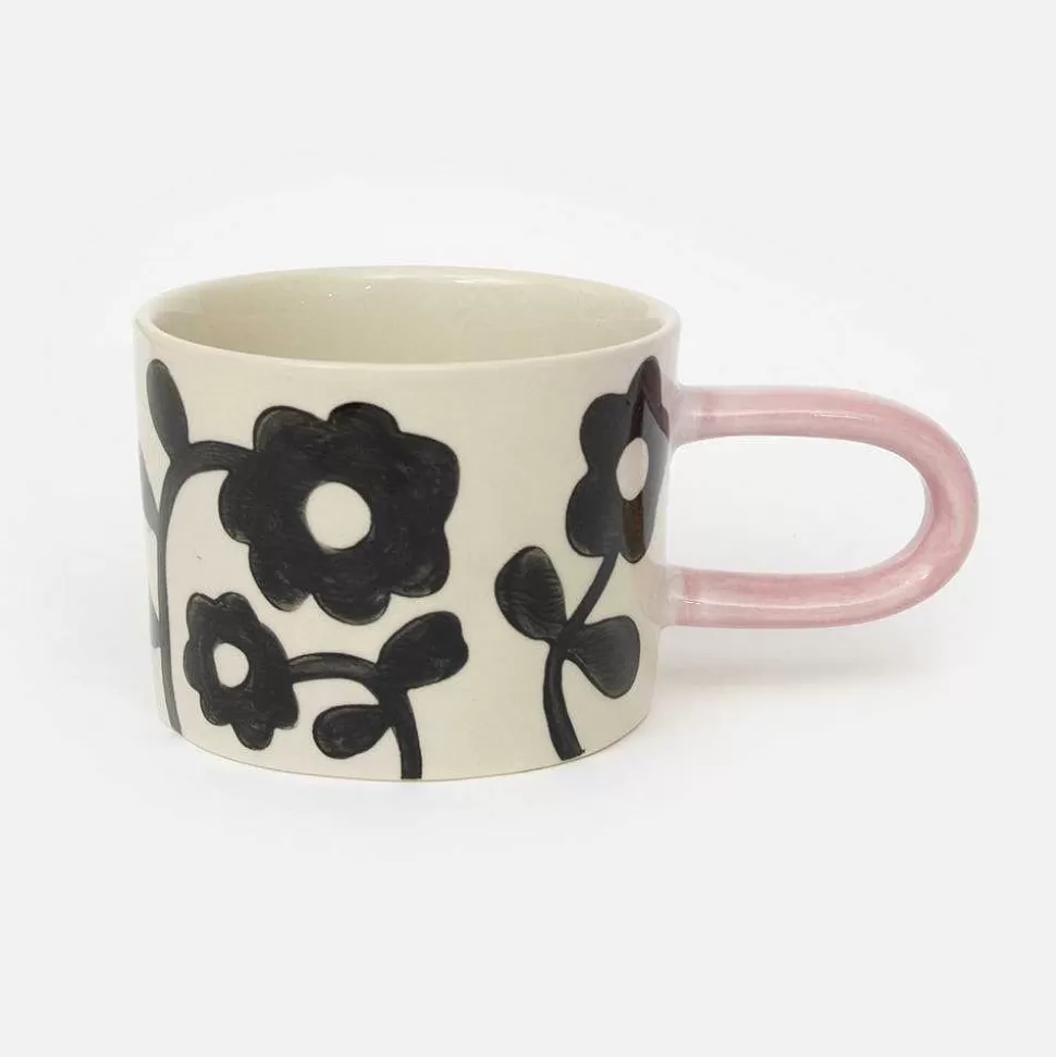 Flash Sale Mono Floral Mug Kitchen Accessories