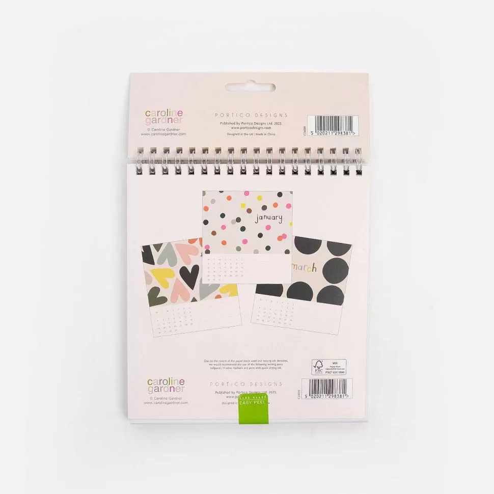 Shop Mono Hearts 2024 Desk Calendar Calendars & Diaries