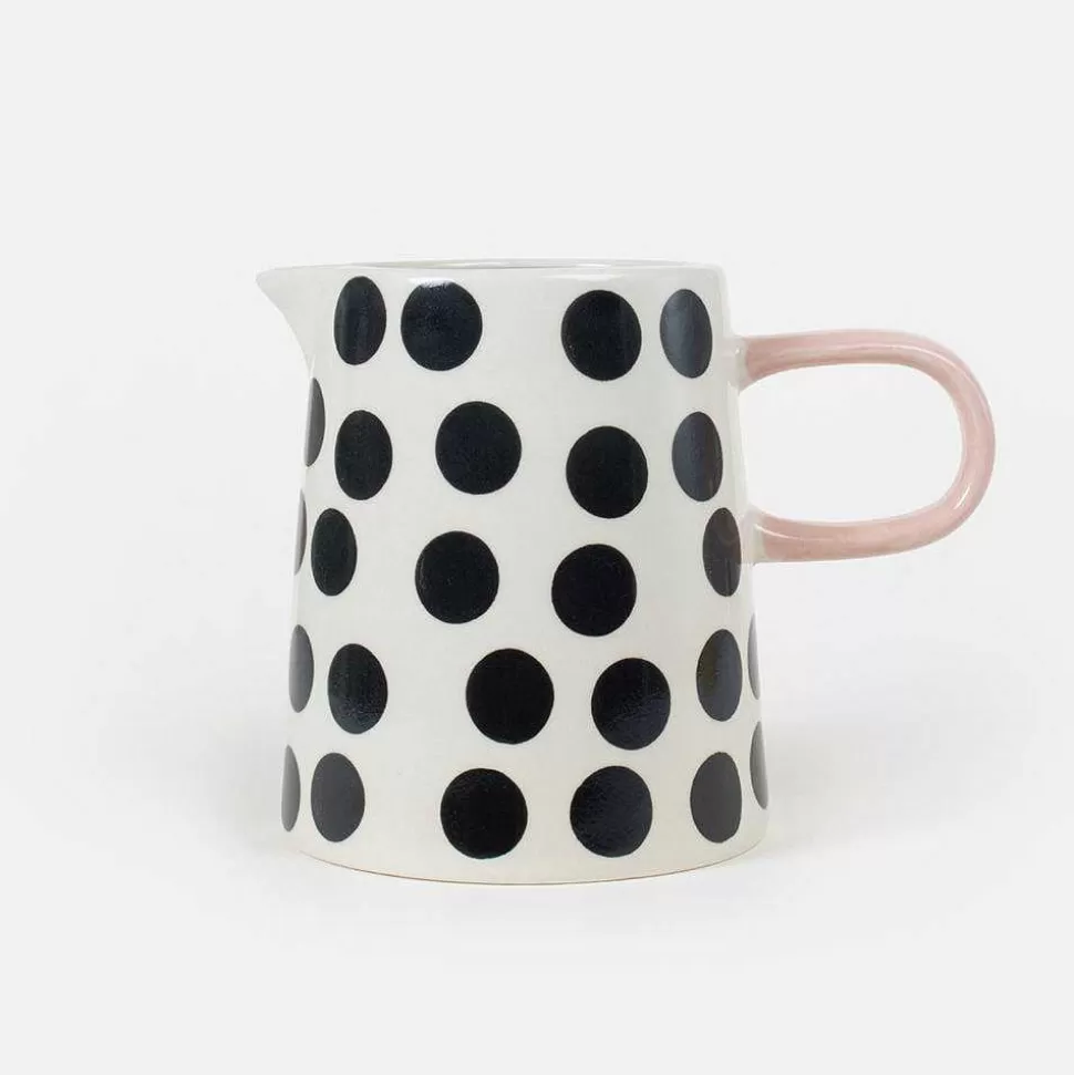 Hot Mono Spot Hand Painted Stoneware Jug Home Office