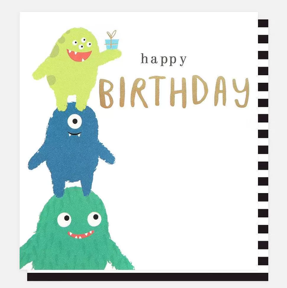Clearance Monster Stack Birthday Card For Kids
