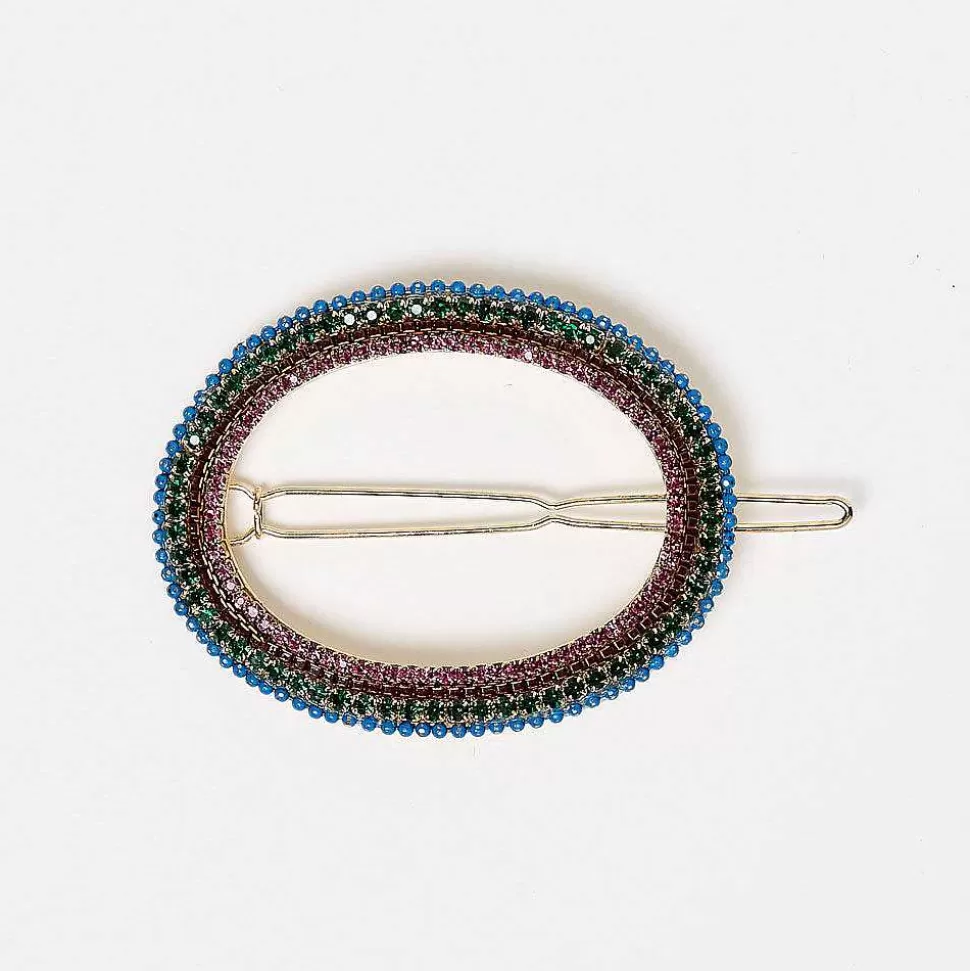 New Multi Crystal Oval Hair Clip Hair Clips, Grips & Claws