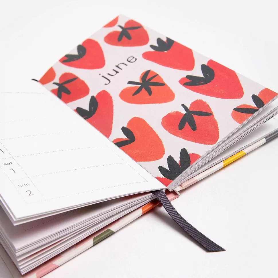 Hot Multi Hearts 2024 Slim Diary Calendars & Diaries