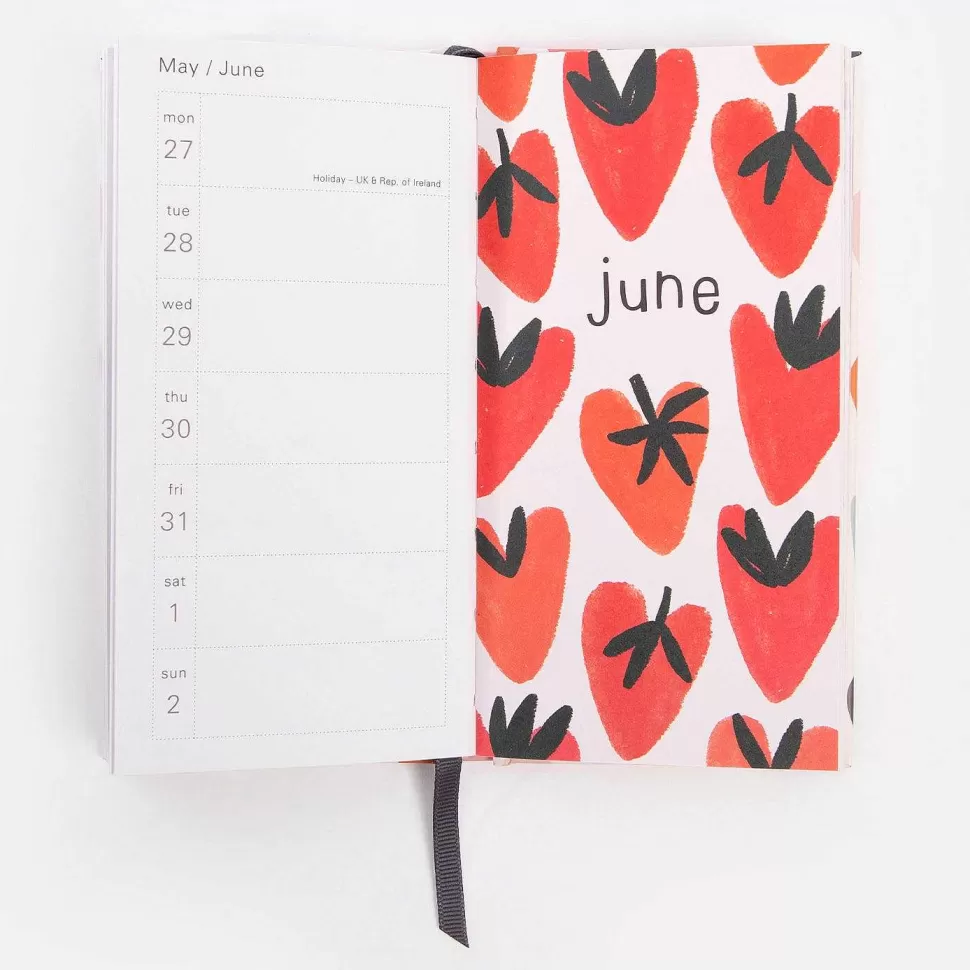 Hot Multi Hearts 2024 Slim Diary Calendars & Diaries