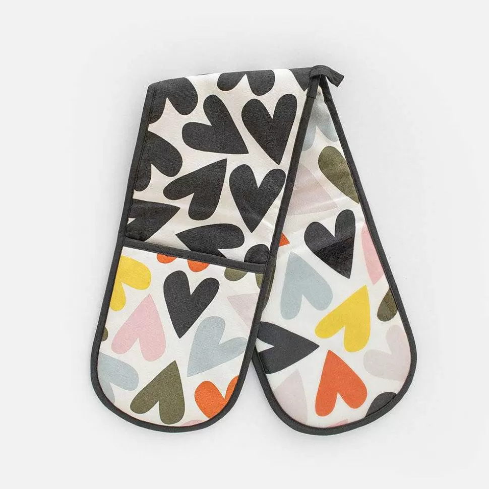 Best Multi Hearts Double Oven Glove Kitchen Accessories