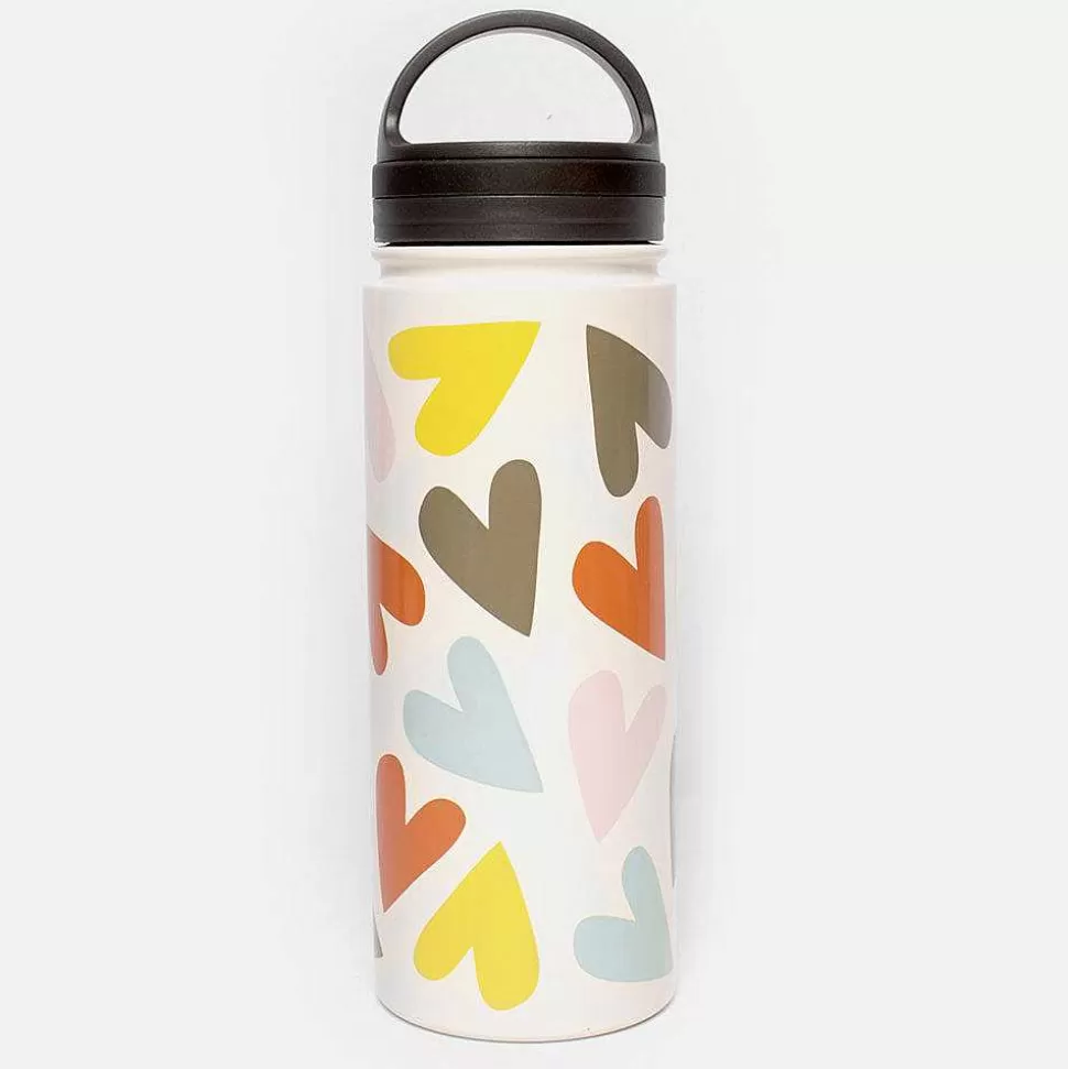 Clearance Multi Hearts Metal Water Bottle Drinkware