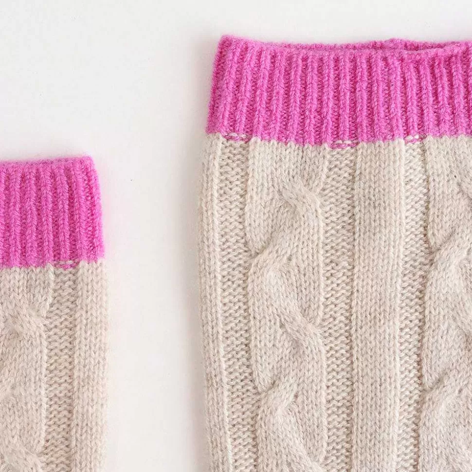 Cheap Natural Cable Cashmere Bedsocks Socks
