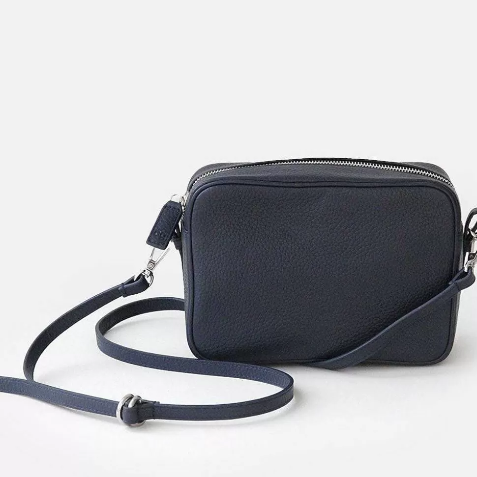 Hot Navy Leather Camera Bag Camera Bags