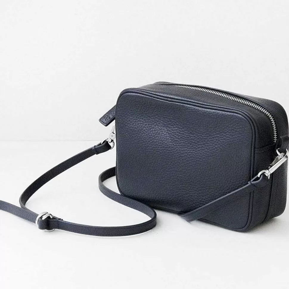 Hot Navy Leather Camera Bag Camera Bags