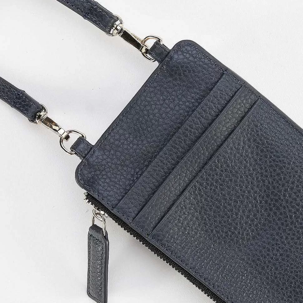 Flash Sale Navy Leather Phone Bag Phone Pouch Bags