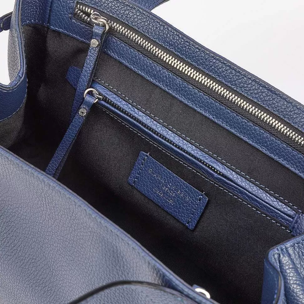 Online Navy Leather Rita Shoulder Bag Shoulder Bags