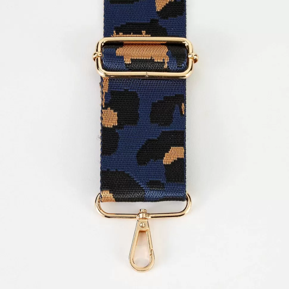 Best Navy Leopard Webbing Handbag Strap Animal Print Straps