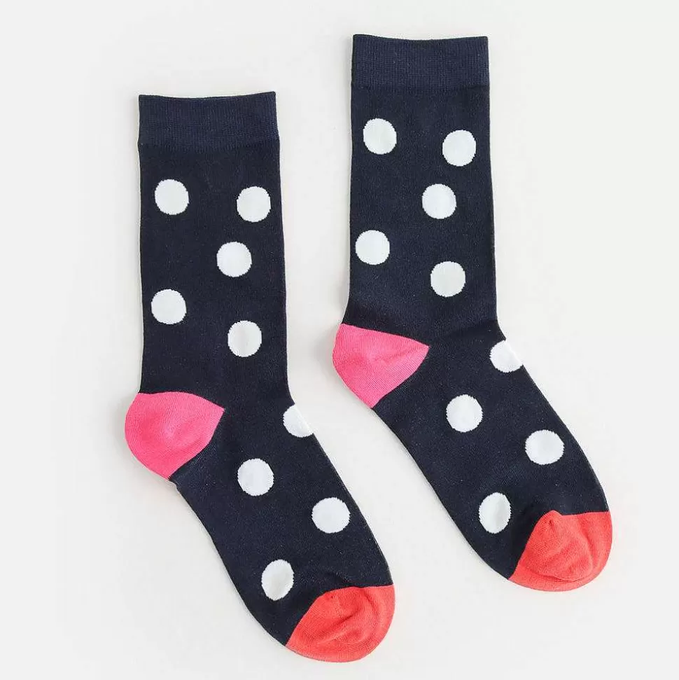 Clearance Navy Mini Spots Socks Socks