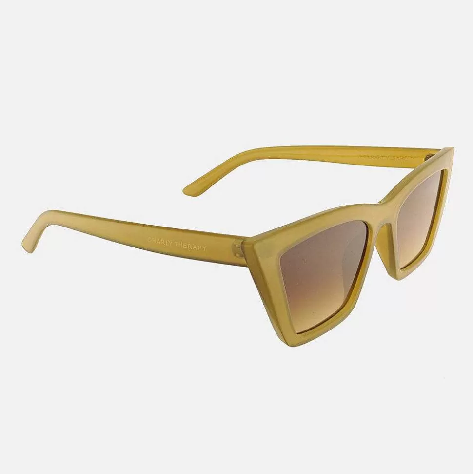 Cheap Olive Farrah Sunglasses Sunglasses