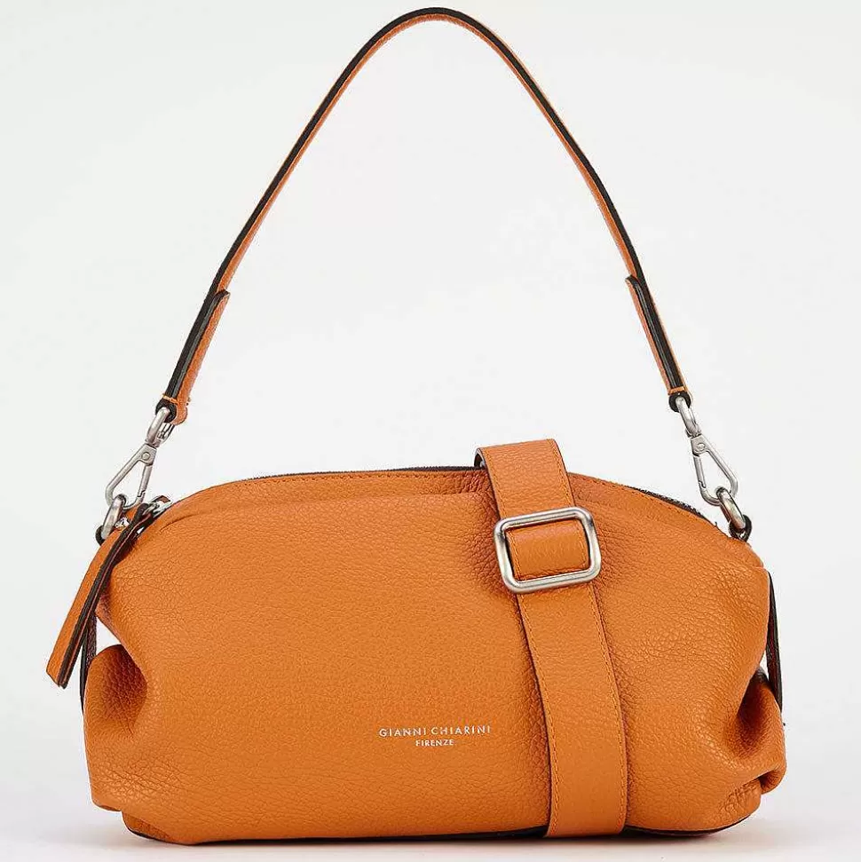Cheap Orange Leather Becka Bag Crossbody Bags