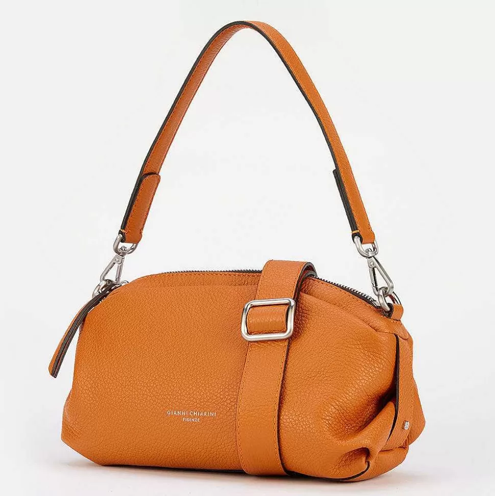 Cheap Orange Leather Becka Bag Crossbody Bags
