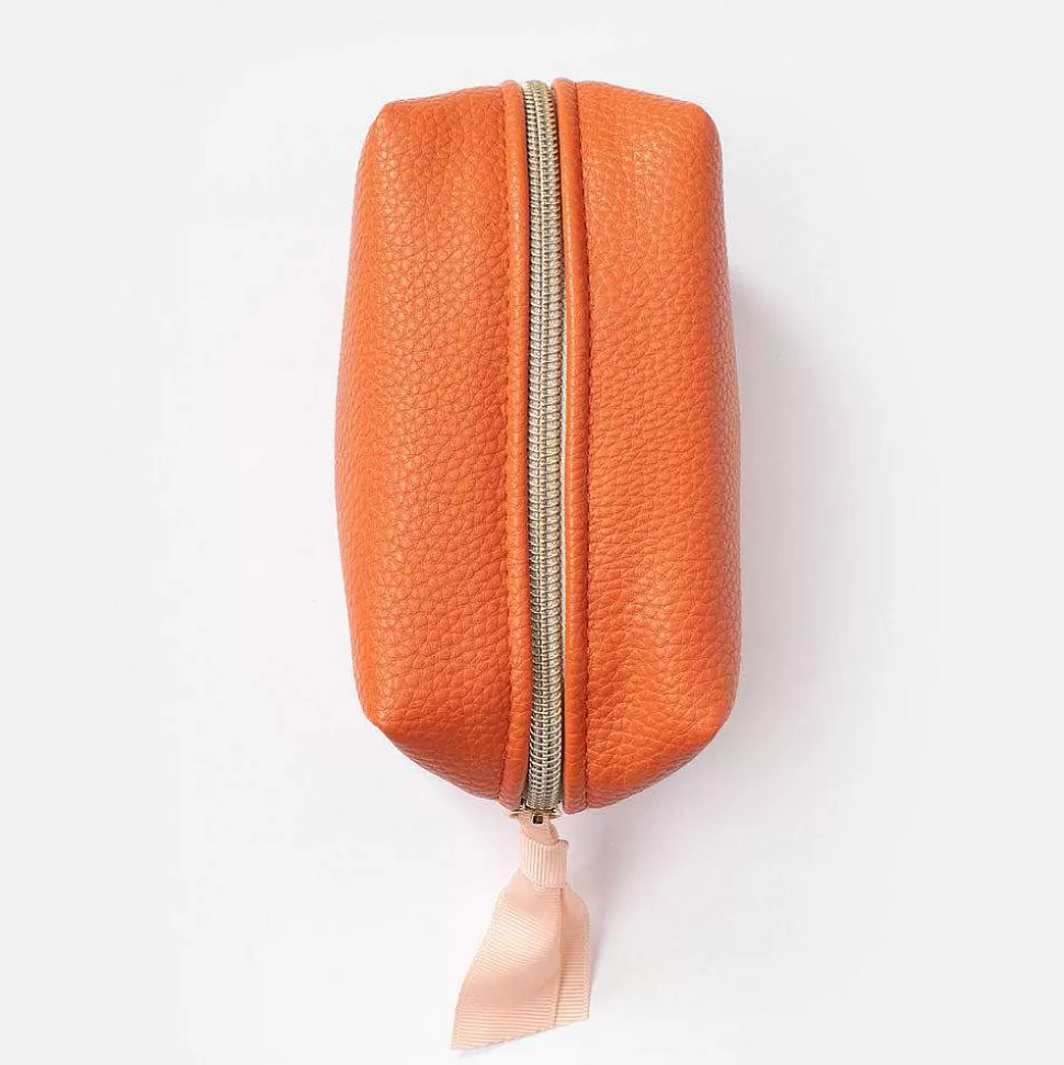 Best Sale Orange Mini Cube Cosmetic Bag Cosmetic Bags & Wash Bags