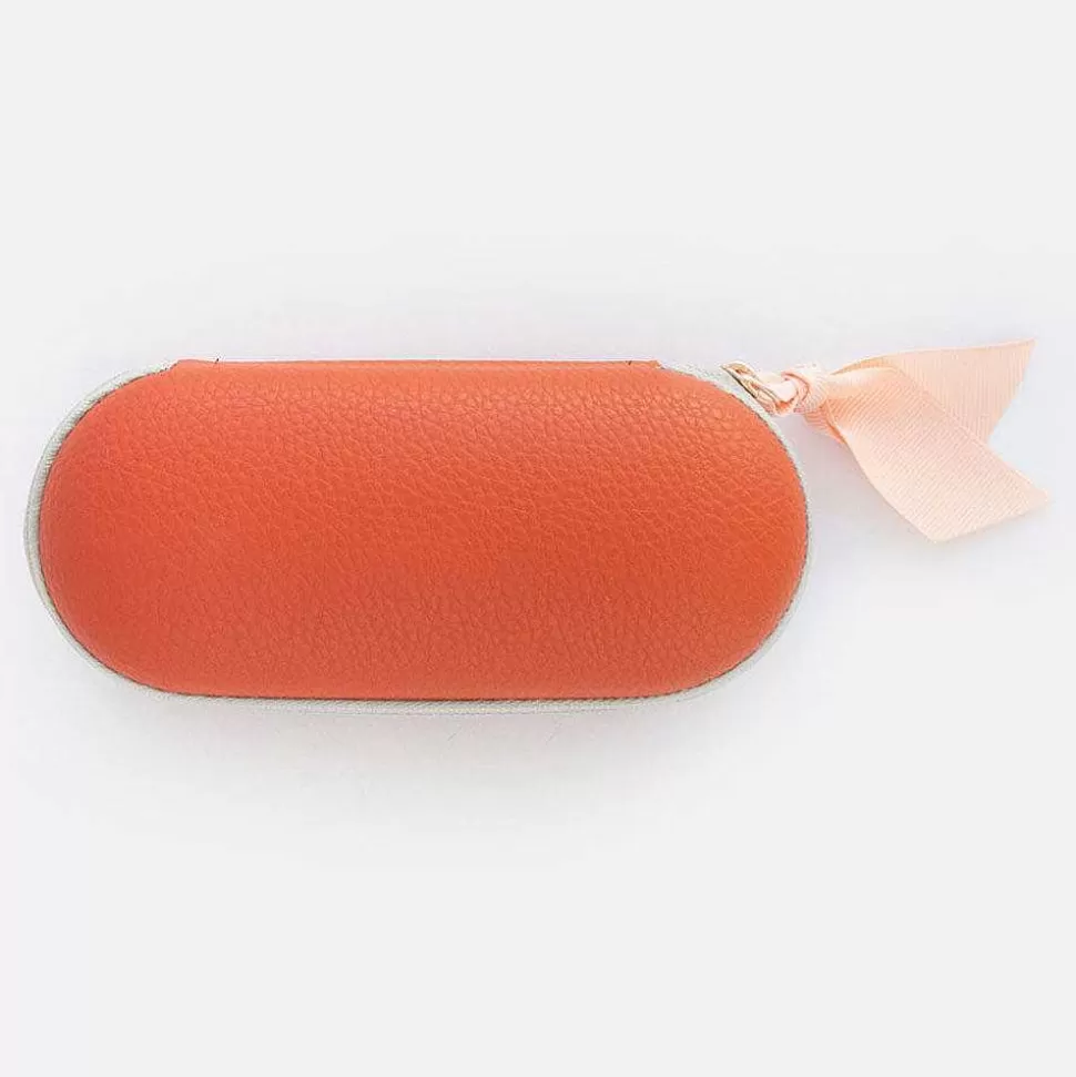 Fashion Orange Zip Around Glasses Case Glasses Cases