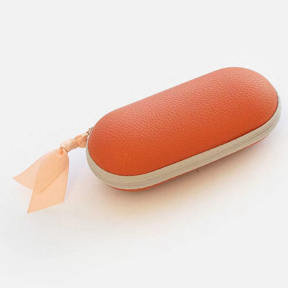 Fashion Orange Zip Around Glasses Case Glasses Cases