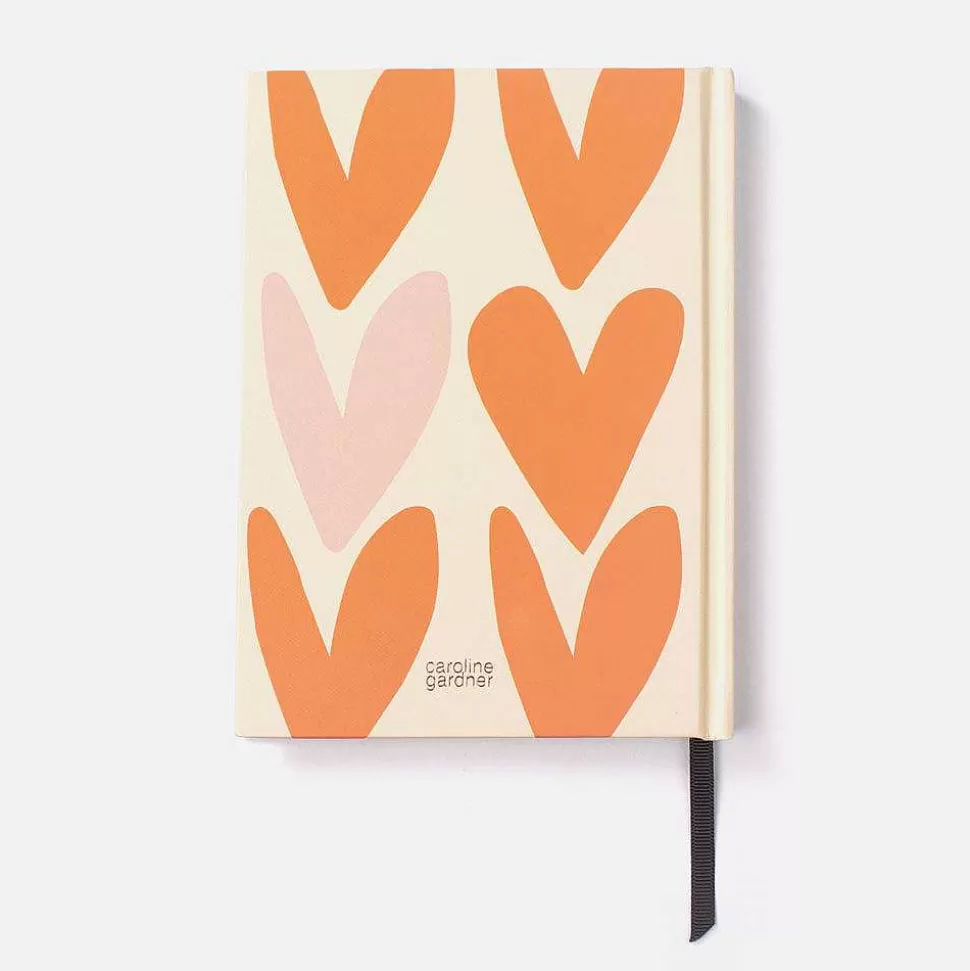 Fashion Orange/Pale Pink Hearts Address And Birthday Book Address Books