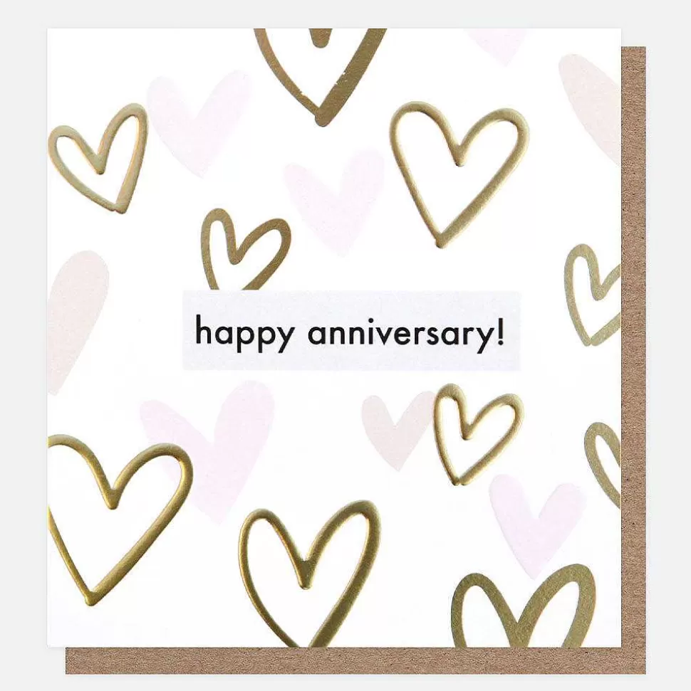 New Outline Hearts Anniversary Card Anniversary Cards