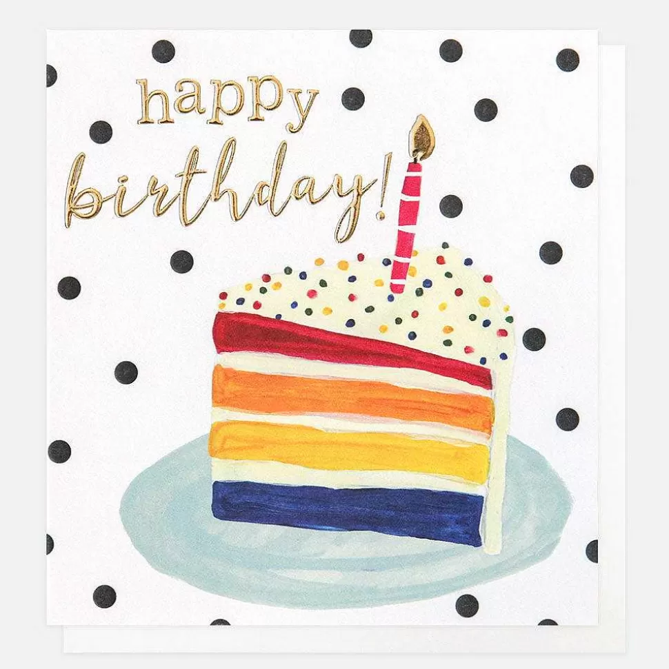 Best Sale Painted Rainbow Cake Birthday Card For Them