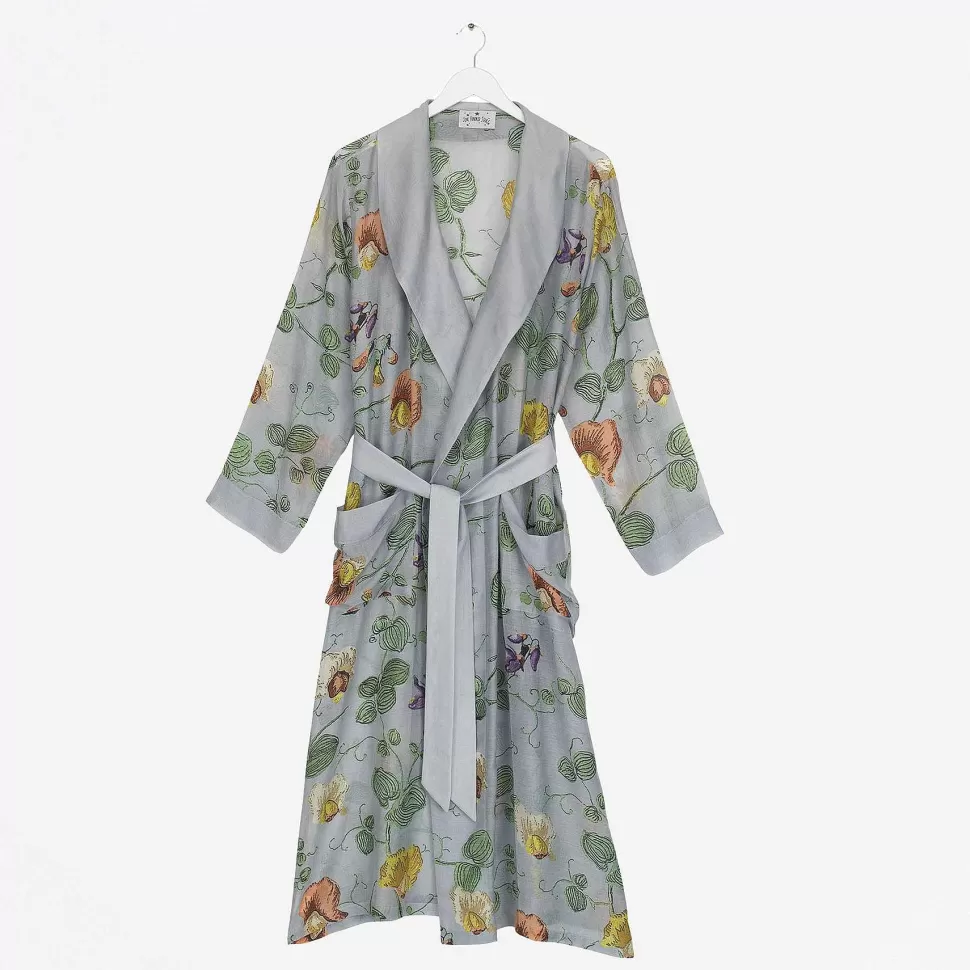 Discount Pale Blue Sweet Pea Lightweight Dressing Gown Loungewear