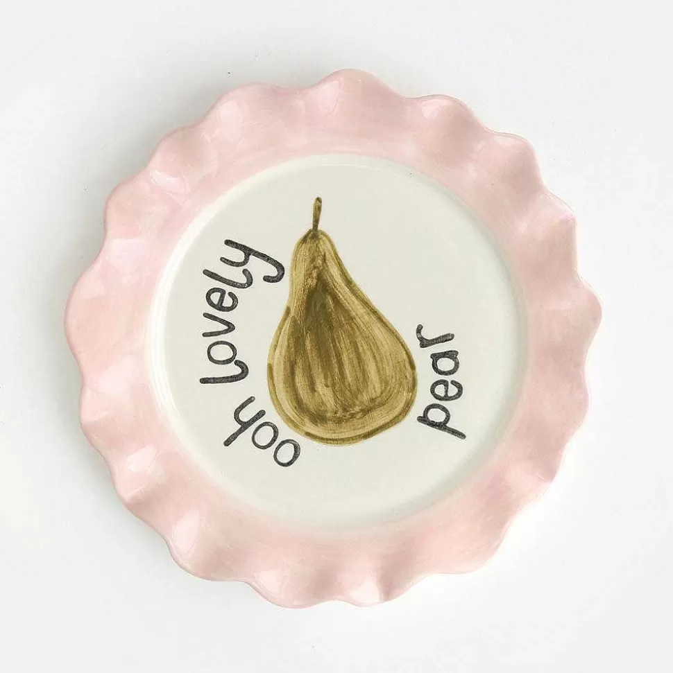 New Pale Pink Pear Plate Kitchen Accessories