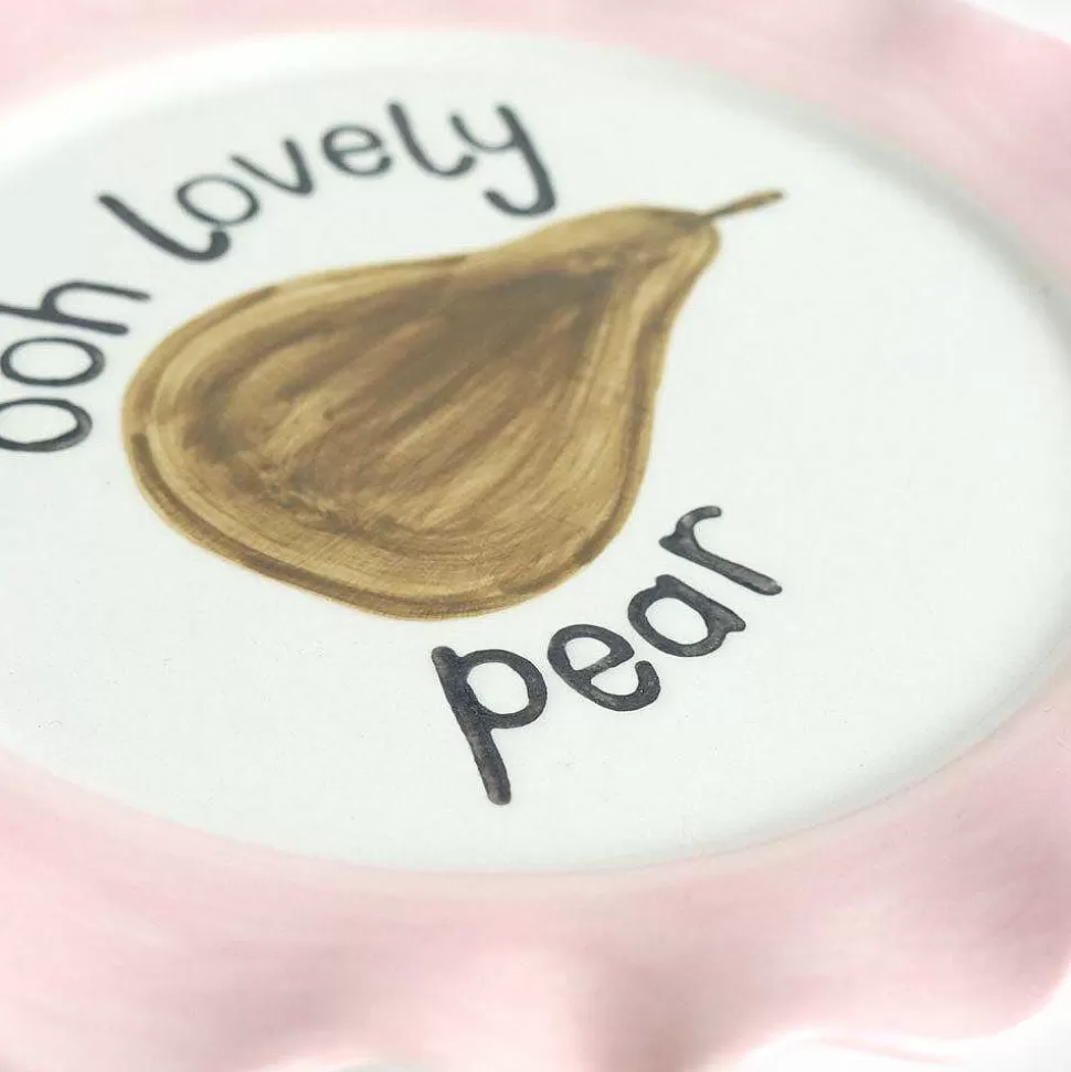 New Pale Pink Pear Plate Kitchen Accessories