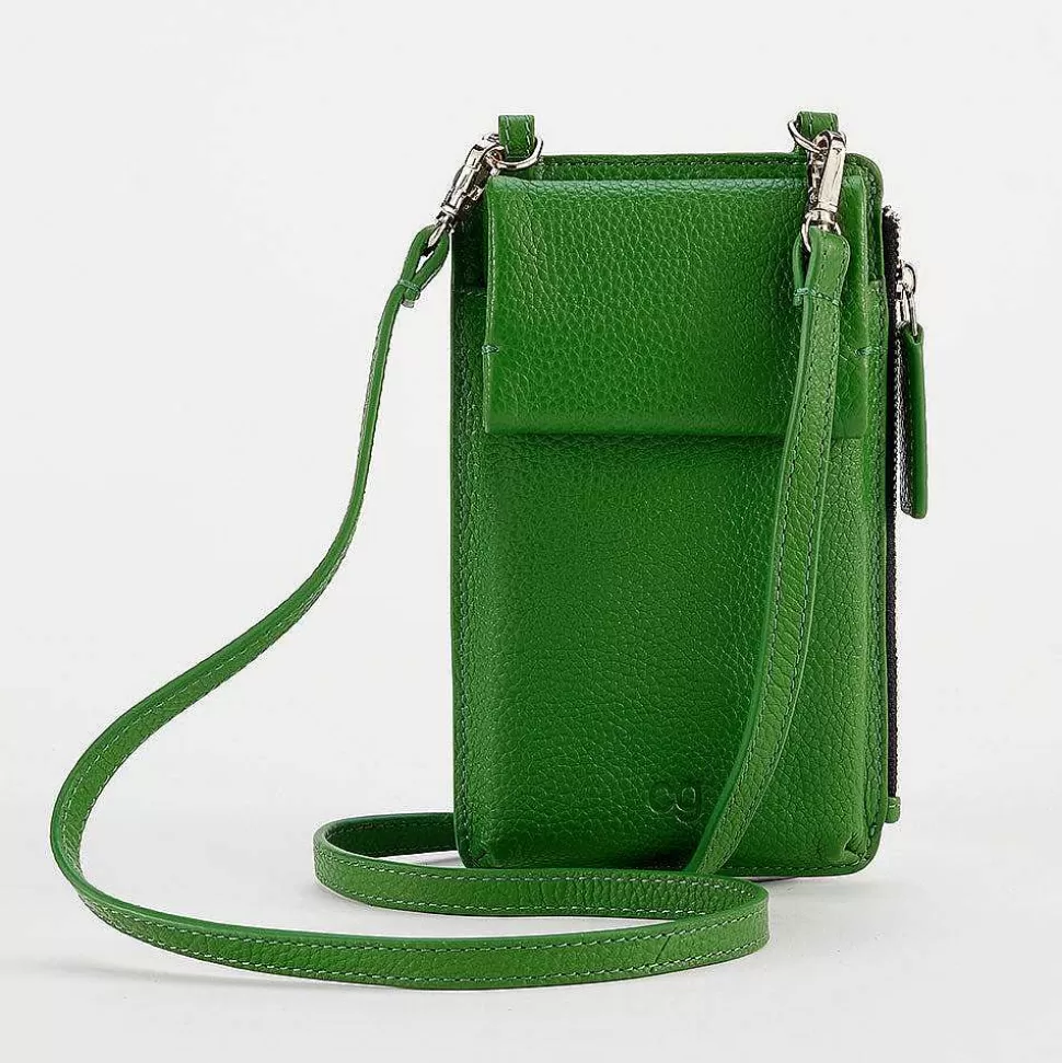 Discount Pea Green Leather Phone Bag Phone Pouch Bags