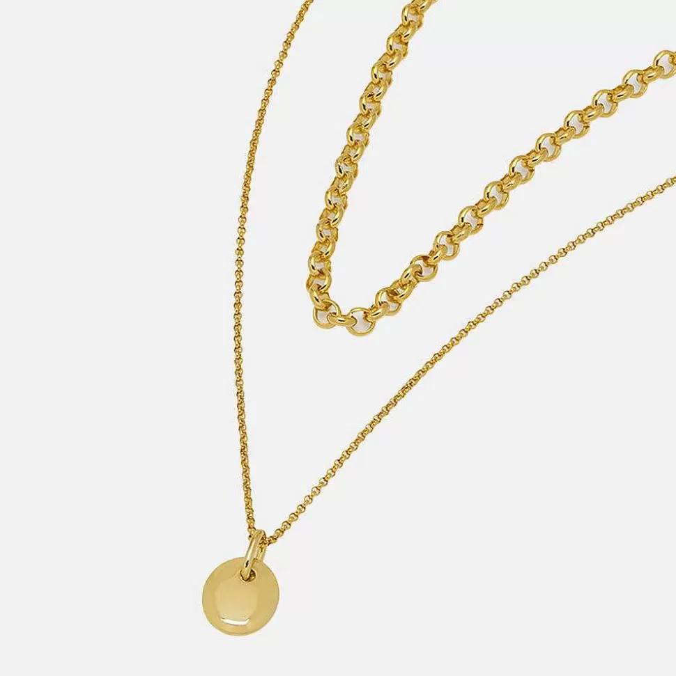 New Pebble Gold Plated Layered Necklace Necklaces