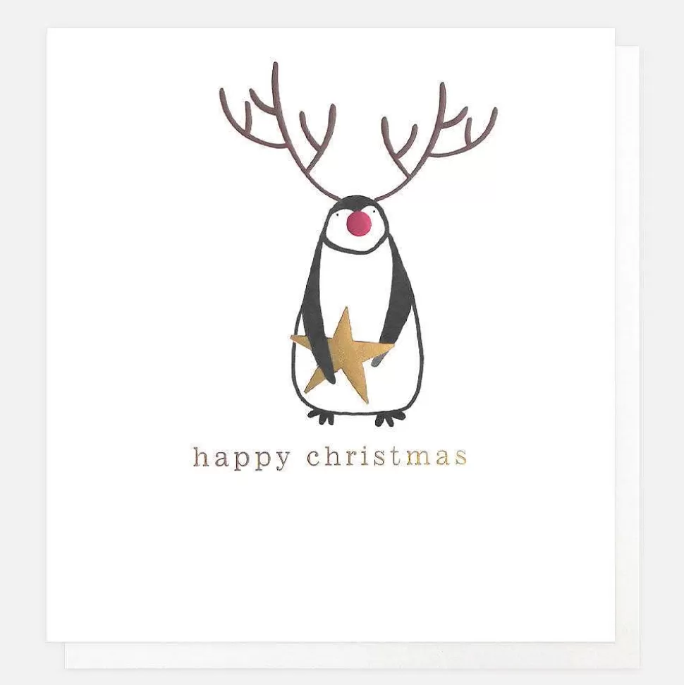 Cheap Penguin Reindeer Charity Christmas Card Pack Of 8 Packs Of Cards