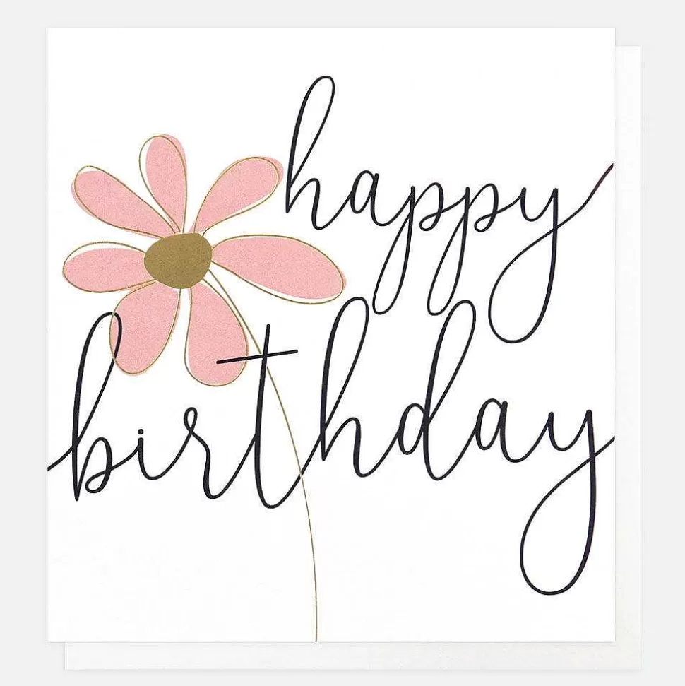 Discount Pink Flower Birthday Card For Her