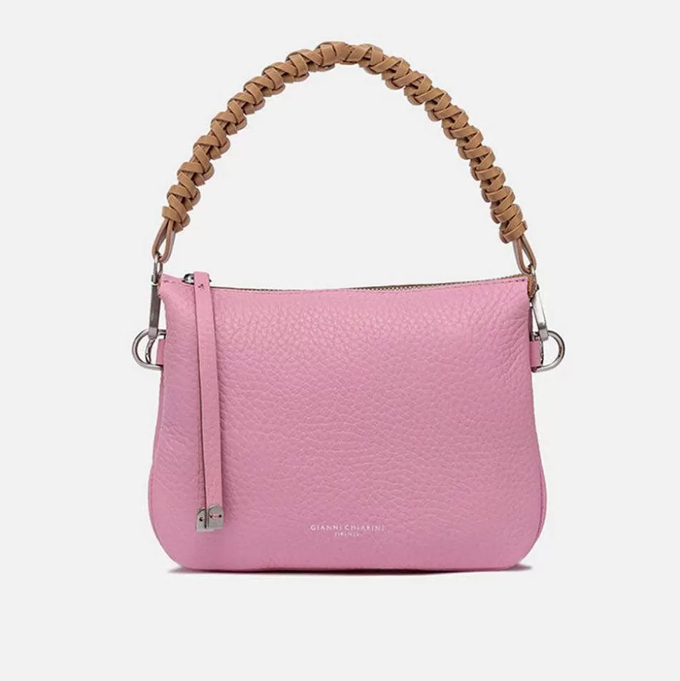 Outlet Pink Leather Knotted Handle Small Mia Bag Shoulder Bags