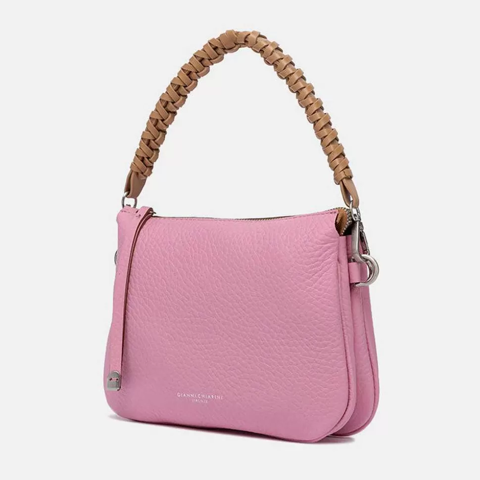 Discount Pink Leather Knotted Handle Small Mia Bag Handbags