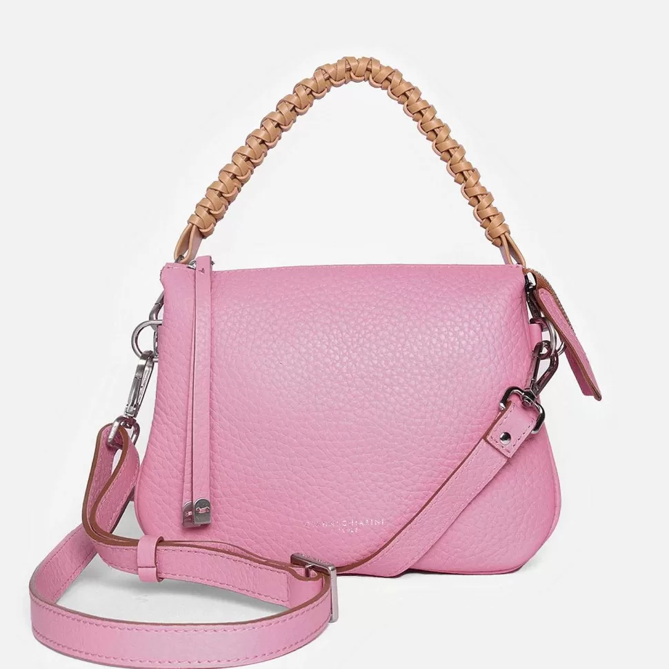 Cheap Pink Leather Knotted Handle Small Mia Bag Colourful Bags