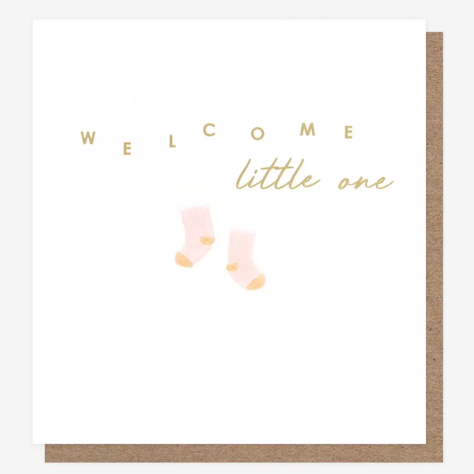 Outlet Pink Socks New Baby Girl Card New Baby Cards