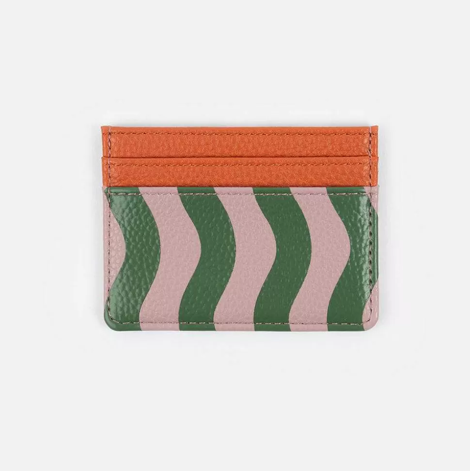 Online Pink/Green Wave Stripe Cardholder Card Holders