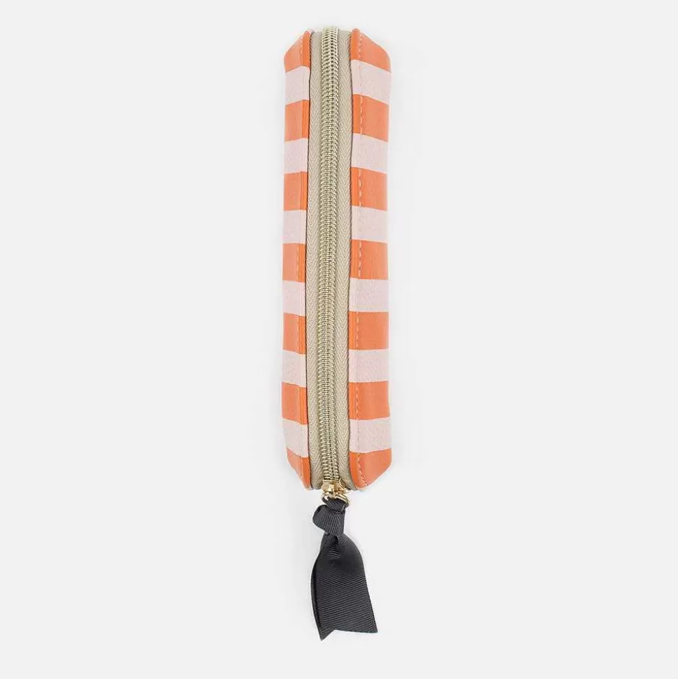Flash Sale Pink/Orange Stripe Pencil Case Pencil Cases