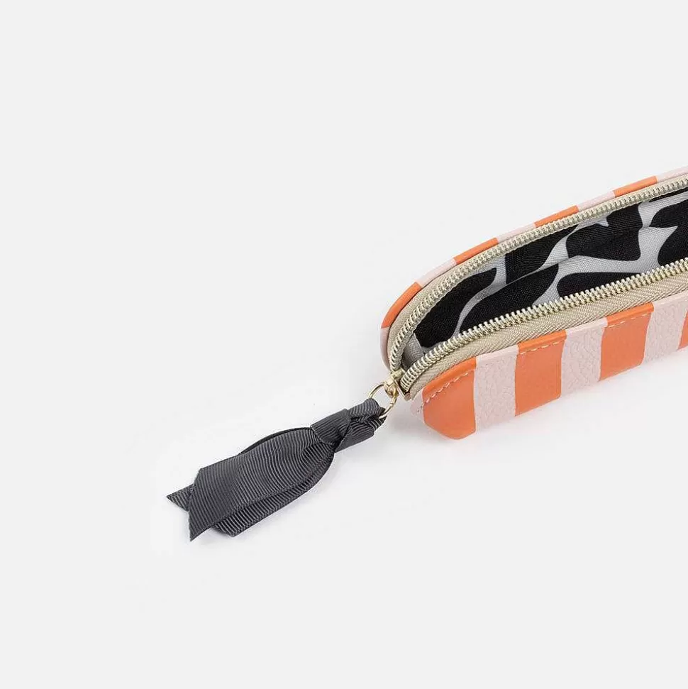 Flash Sale Pink/Orange Stripe Pencil Case Pencil Cases