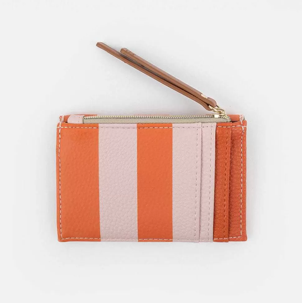 Hot Pink/Orange Stripe Small Cardholder Coin Purse Purses