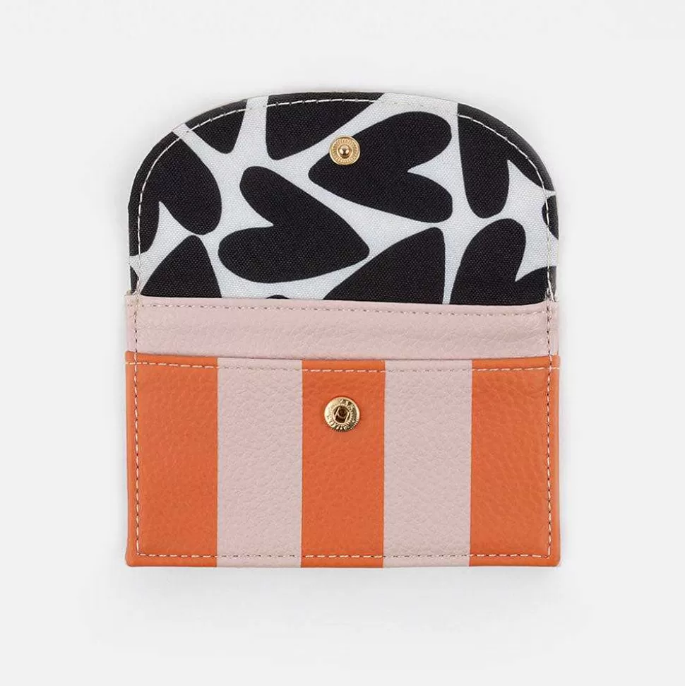 Best Pink/Orange Stripe Small Cardholder Coin Purse Card Holders