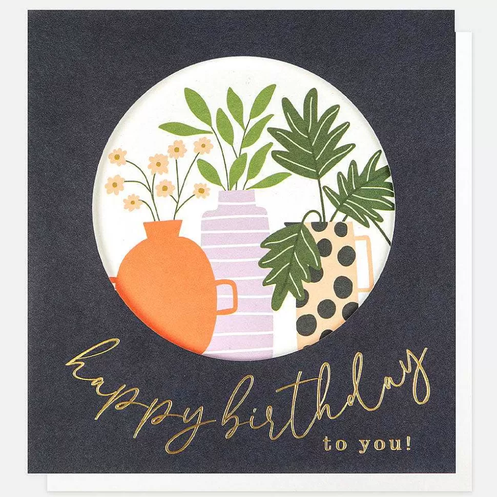 Best Plants In Vases Birthday Card For Her