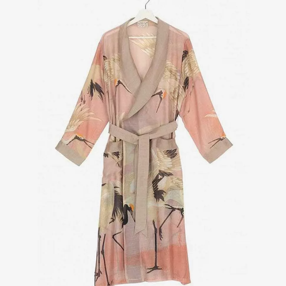 Clearance Plaster Pink Stork Dressing Gown Loungewear