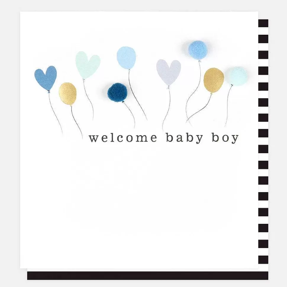 Cheap Pom Pom Balloons New Baby Boy Card New Cards