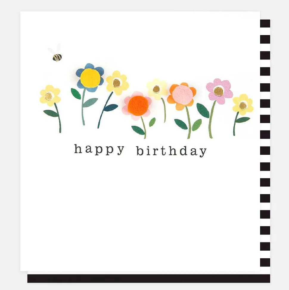 Best Pom Pom Flowers Birthday Card For Her